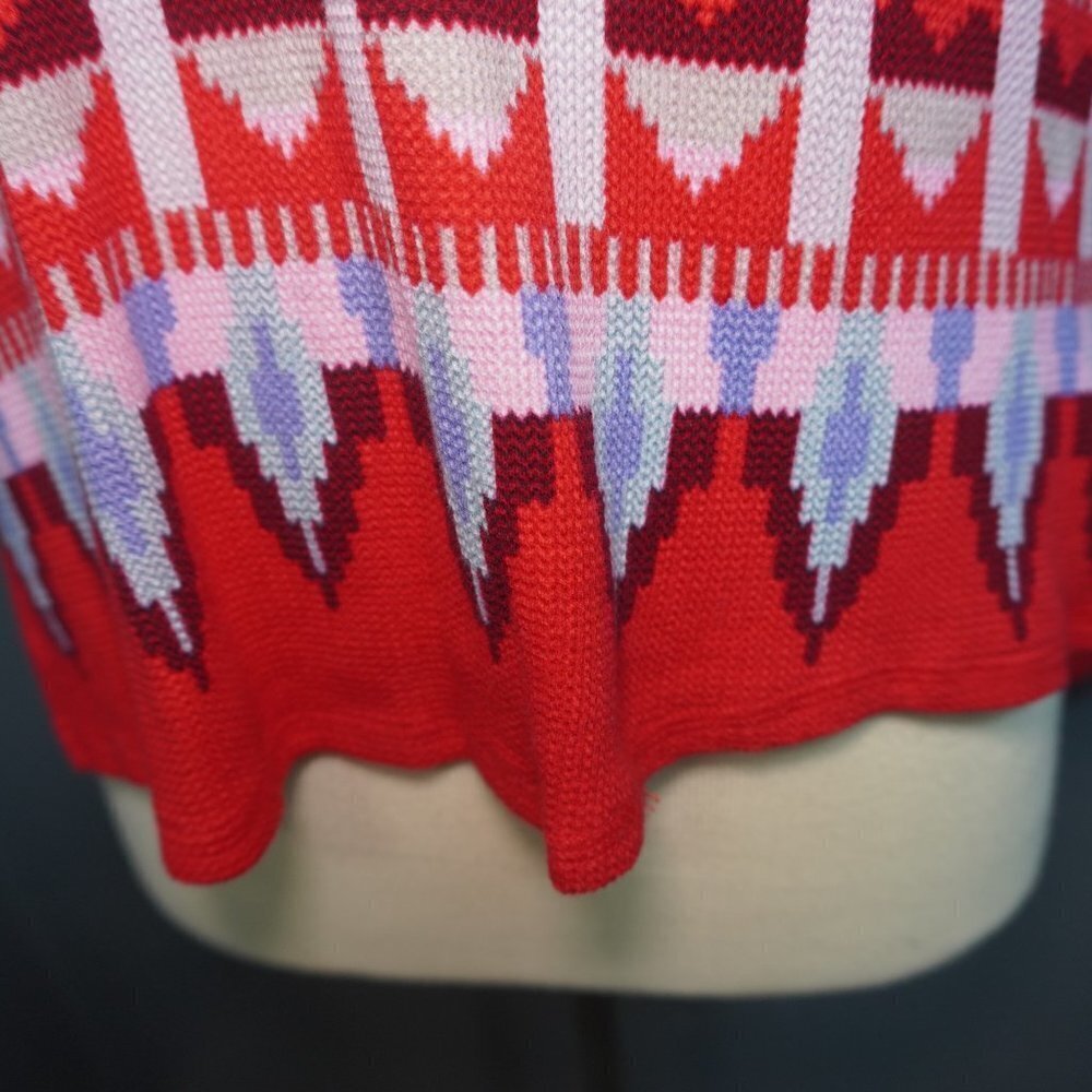 Victorias Secret Womens Fireside Thermal Red Fairisle Pajama Set Size Small - Picture 10 of 12